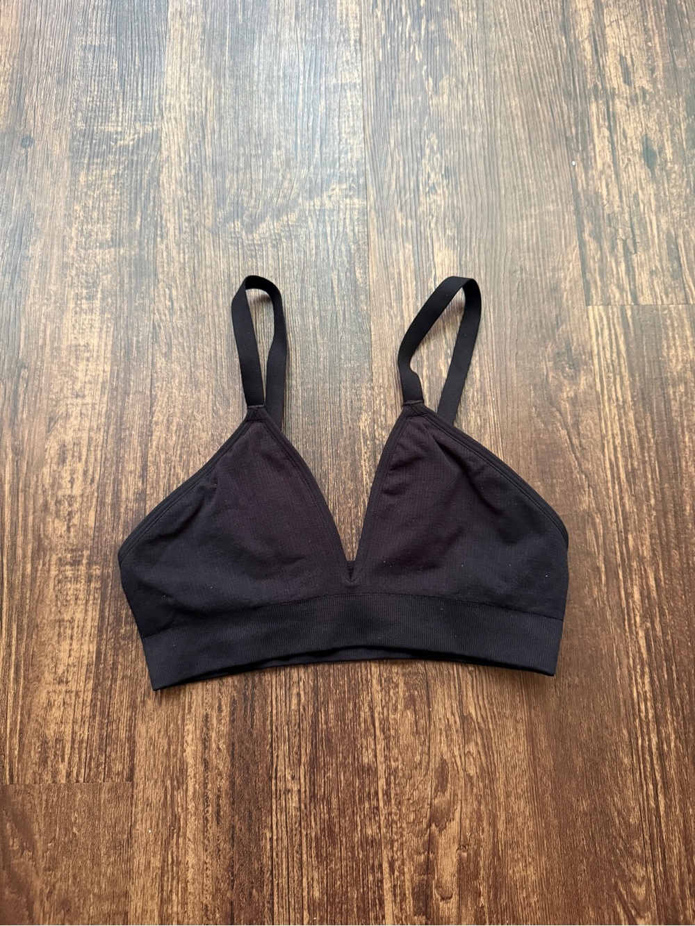 Bombas Women’s Black Seamless Triangle Bralette - Size XS/S